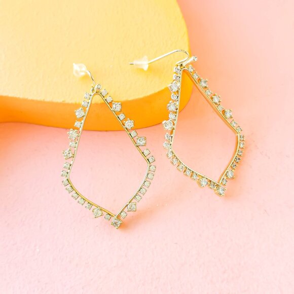 Kendra Scott - Sophee Crystal Gold Drop Earrings - Picture 2 of 3